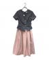 Her lip to（ハーリップトゥ）の古着「Asymmetrical Belted Docking Dress」｜グレー