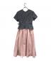 Her lip to (ハーリップトゥ) Asymmetrical Belted Docking Dress グレー サイズ:SIZE M：9000円