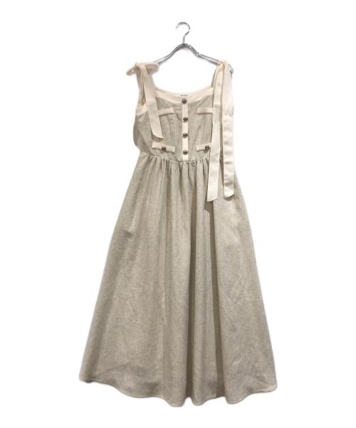 HER LIP TO（ハーリップトゥ）Her lip to (ハーリップトゥ) Verona Tweed Long Dress ベージュ サイズ:SIZE Mの古着・服飾アイテム
