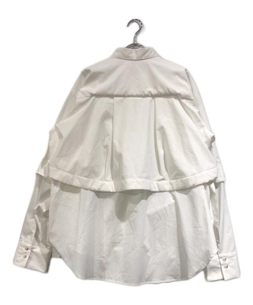 OMMO（オーエムエムオー）OMMO (オーエムエムオー) 2WAY TUCK LAYERED SHIRT ホワイト サイズ:SIZE Freeの古着・服飾アイテム