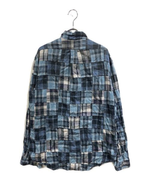 RALPH LAUREN（ラルフローレン）RALPH LAUREN (ラルフローレン) パッチワークシャツ ブルー サイズ:SIZE Lの古着・服飾アイテム