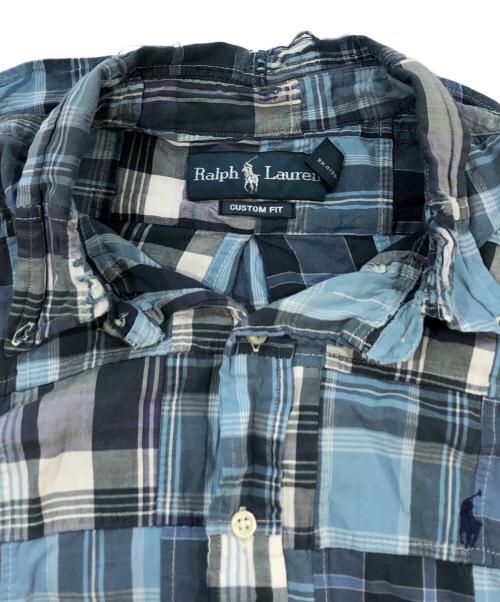 RALPH LAUREN（ラルフローレン）RALPH LAUREN (ラルフローレン) パッチワークシャツ ブルー サイズ:SIZE Lの古着・服飾アイテム