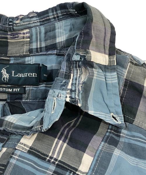 RALPH LAUREN（ラルフローレン）RALPH LAUREN (ラルフローレン) パッチワークシャツ ブルー サイズ:SIZE Lの古着・服飾アイテム