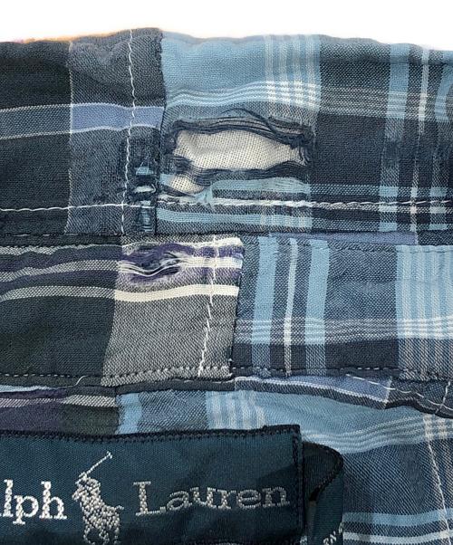 RALPH LAUREN（ラルフローレン）RALPH LAUREN (ラルフローレン) パッチワークシャツ ブルー サイズ:SIZE Lの古着・服飾アイテム