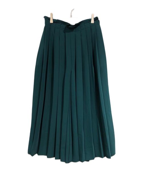 MM6 Maison Margiela（エムエムシックスメゾンマルジェラ）MM6 Maison Margiela (エムエムシックスメゾンマルジェラ) プリーツ ワイドパンツ グリーン サイズ:SIZE 40の古着・服飾アイテム