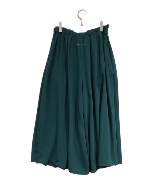 MM6 Maison Margiela（エムエムシックスメゾンマルジェラ）MM6 Maison Margiela (エムエムシックスメゾンマルジェラ) プリーツ ワイドパンツ グリーン サイズ:SIZE 40の古着・服飾アイテム