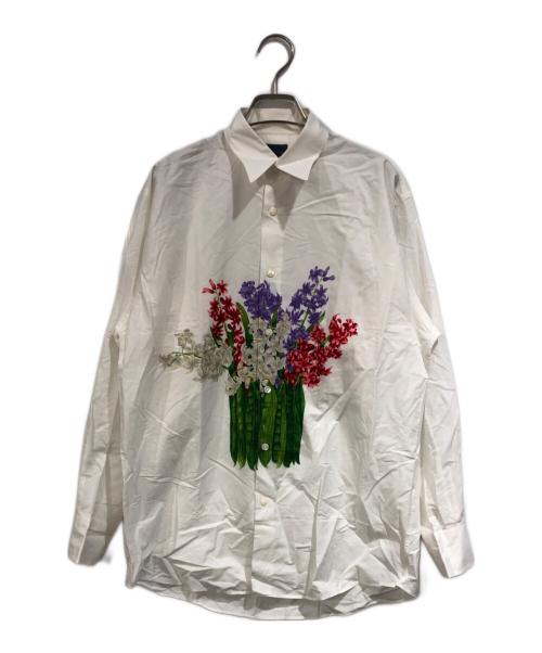 KENZO（ケンゾー）KENZO (ケンゾー) 花柄シャツ ホワイト サイズ:SIZE 2の古着・服飾アイテム