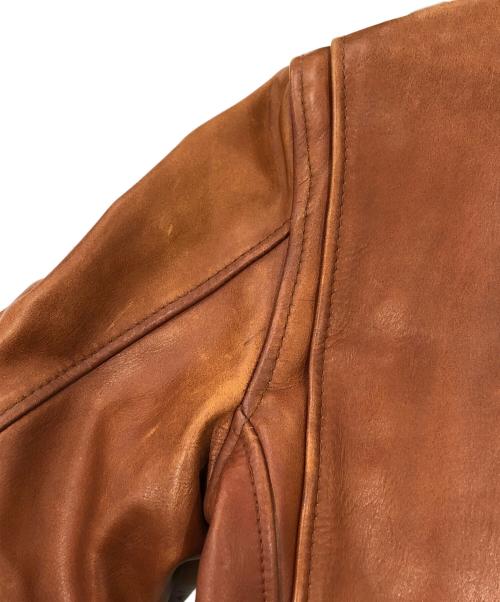 Schott（ショット）Schott (ショット) stussy (ステューシー) Schott Leather Bronx Jacket ブラウン サイズ:SIZE Mの古着・服飾アイテム