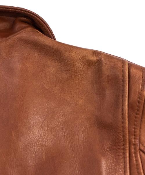 Schott（ショット）Schott (ショット) stussy (ステューシー) Schott Leather Bronx Jacket ブラウン サイズ:SIZE Mの古着・服飾アイテム