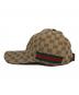 GUCCI (グッチ) GGキャンバスベースボールキャップ ベージュ×ブラウン サイズ:SIZE Free：27000円