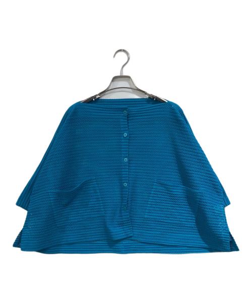me ISSEY MIYAKE（ミーイッセイ ミヤケ）me ISSEY MIYAKE (ミーイッセイ ミヤケ) メッシュカーディガン ブルー サイズ:SIZE Freeの古着・服飾アイテム