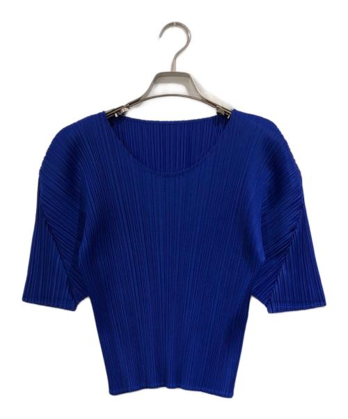 PLEATS PLEASE（プリーツプリーズ）PLEATS PLEASE (プリーツプリーズ) プリーツカットソー ブルー サイズ:SIZE 3の古着・服飾アイテム