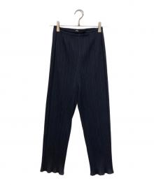 PLEATS PLEASE（プリーツプリーズ）の古着「プリーツパンツ」｜ネイビー