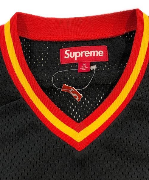 SUPREME（シュプリーム）SUPREME (シュプリーム) ANTIHERO (アンタイヒーロー) Ozzy Hockey Jersey メッシュカットソー ブラック×レッド×イエロー サイズ:SIZE Mの古着・服飾アイテム