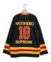SUPREME (シュプリーム) ANTIHERO (アンタイヒーロー) Ozzy Hockey Jersey メッシュカットソー ブラック×レッド×イエロー サイズ:SIZE M：25000円