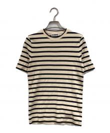 JIL SANDER+（ジルサンダープラス）の古着「天竺 ボーダーTシャツ」｜ホワイト