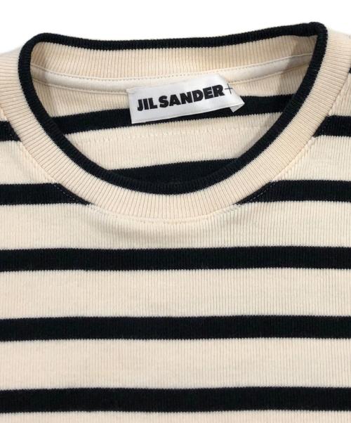 JIL SANDER+（ジルサンダープラス）JIL SANDER+ (ジルサンダープラス) 天竺 ボーダーTシャツ ホワイト サイズ:SIZE Sの古着・服飾アイテム