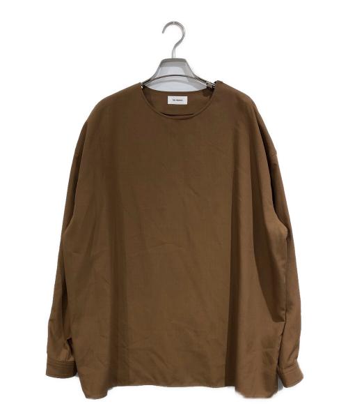 THE RERACS（ザ リラクス）THE RERACS (ザ リラクス) COLLEGE FLANNEL THE SIDE ZIP PULLIOVER SHIRT ブラウン サイズ:SIZE 46の古着・服飾アイテム