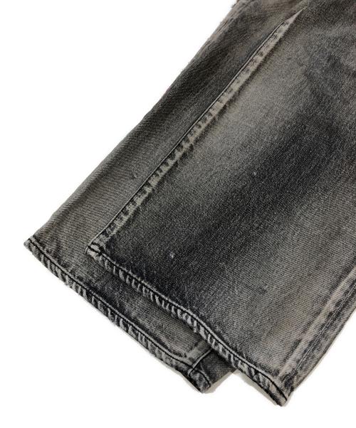 ANCELLM（アンセルム）ANCELLM (アンセルム) CRASH MIDDLE STRAIGHT 5P DENIM PANTS グレー サイズ:SIZE 2の古着・服飾アイテム