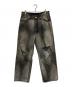ANCELLM（アンセルム）の古着「CRASH MIDDLE STRAIGHT 5P DENIM PANTS」｜グレー