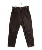 AURALEEオーラリー）の古着「HARD TWIST DENIM WIDE PANTS」｜ブラウン