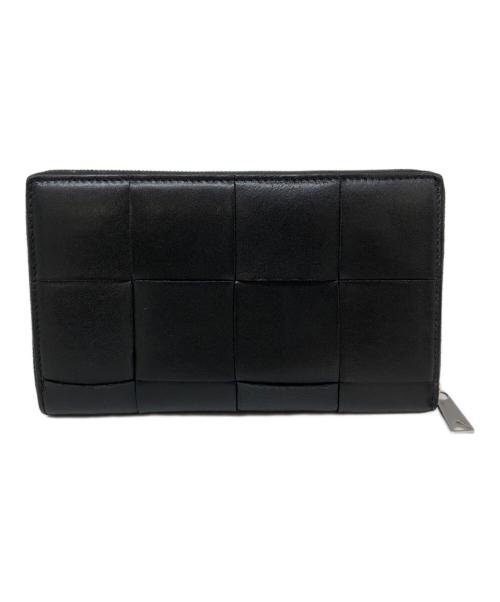 BOTTEGA VENETA（ボッテガベネタ）BOTTEGA VENETA (ボッテガベネタ) マキシインtレチャートカセットジップウォレット ブラックの古着・服飾アイテム
