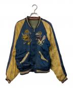 VINTAGEヴィンテージ）の古着「スーベニアジャケット」｜グリーン×ブルー