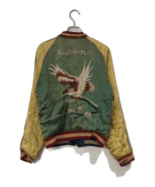 VINTAGE（ヴィンテージ）VINTAGE (ヴィンテージ) スーベニアジャケット グリーン×ブルー サイズ:裄丈75cm、身幅47cm、着丈55cmの古着・服飾アイテム