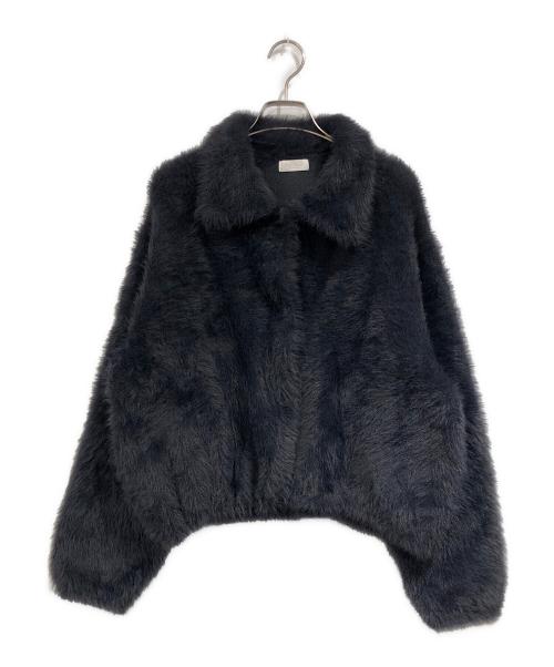 BALLSEY（ボールジィ）BALLSEY (ボールジィ) フェザーヤーン ステンカラーカーディガン ネイビー サイズ:SIZE Sの古着・服飾アイテム