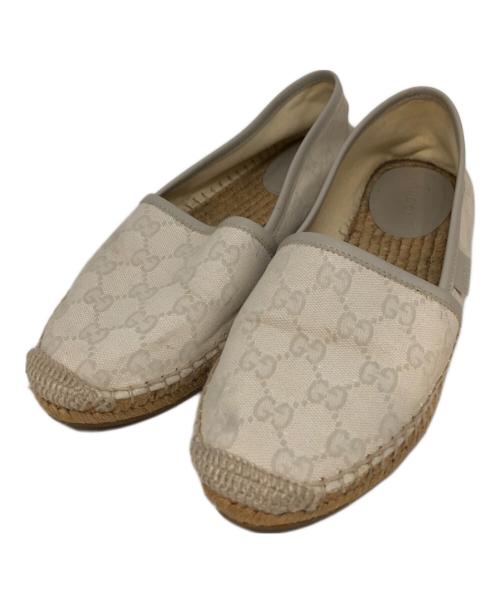 GUCCI（グッチ）GUCCI (グッチ) GGキャンバスエスパドリーユ ホワイト サイズ:-の古着・服飾アイテム
