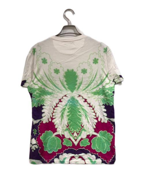 VALENTINO（ヴァレンティノ）VALENTINO (ヴァレンティノ) ロゴプリントTシャツ ホワイト×グリーンxパープル サイズ:SIZE XSの古着・服飾アイテム