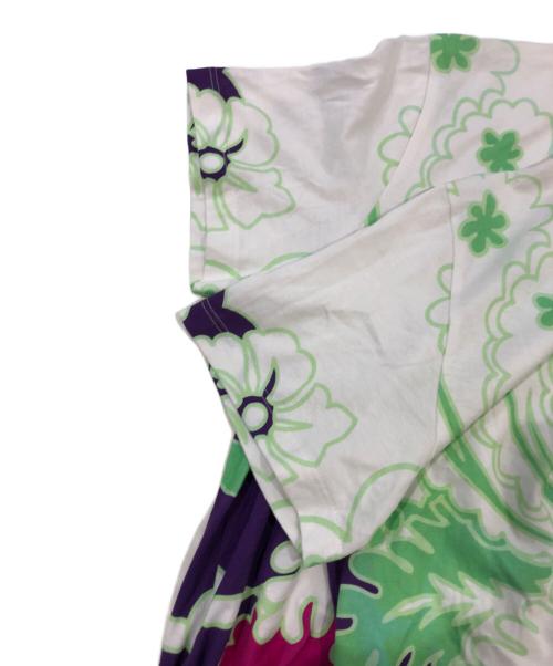 VALENTINO（ヴァレンティノ）VALENTINO (ヴァレンティノ) ロゴプリントTシャツ ホワイト×グリーンxパープル サイズ:SIZE XSの古着・服飾アイテム