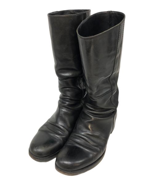 JIL SANDER（ジルサンダー）JIL SANDER (ジルサンダー) ロングレザーブーツ ブラック サイズ:SIZE 38 1/2の古着・服飾アイテム