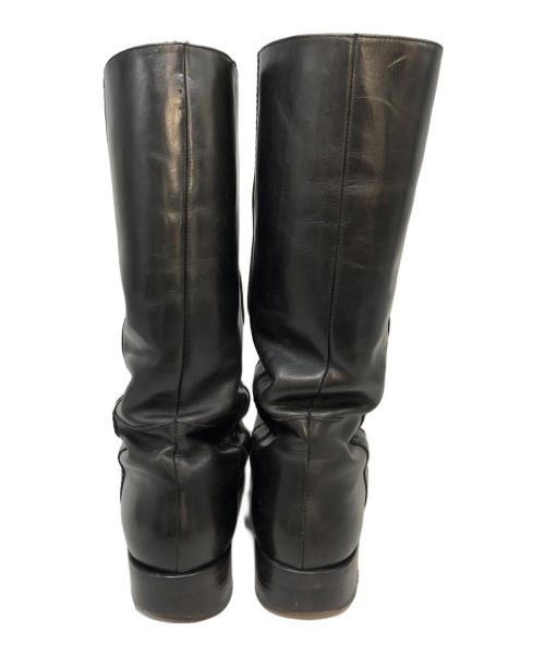 JIL SANDER（ジルサンダー）JIL SANDER (ジルサンダー) ロングレザーブーツ ブラック サイズ:SIZE 38 1/2の古着・服飾アイテム