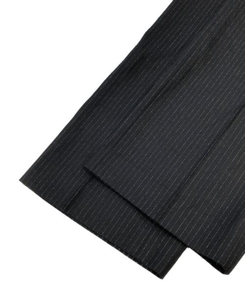 Saint Laurent Paris（サンローランパリ）Saint Laurent Paris (サンローランパリ) ストライプワイドパンツ ブラック サイズ:SIZE 46の古着・服飾アイテム