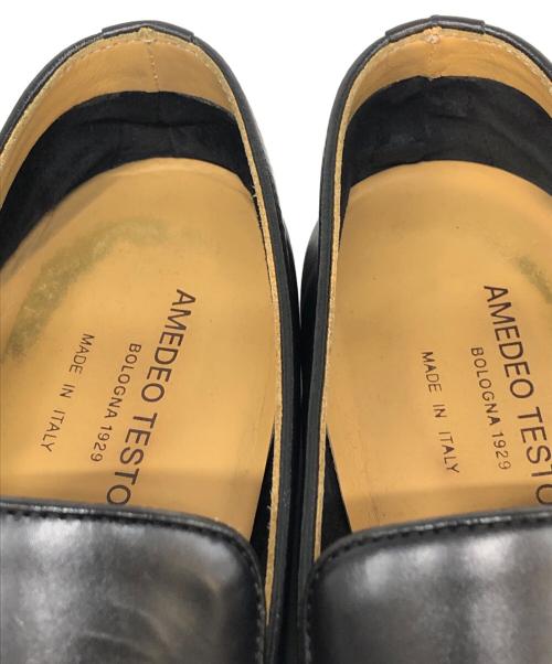 AMEDEO TESTONI（アメデオテストーニ）AMEDEO TESTONI (アメデオテストーニ) ローファー ブラック サイズ:SIZE 7 1/2の古着・服飾アイテム