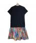 HERALBONY (ヘラルボニー) カットソーコンビティアードワンピ「Scratch Works Yay!Yay! 2023 AOZORA」 ネイビー サイズ:SIZE S：12000円