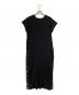 HERALBONY (ヘラルボニー) フロンタブルニットコンビプリーツワンピ「（無題）（丸）」 ブラック サイズ:SIZE S：12000円