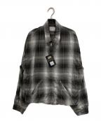 TOWN CRAFTタウンクラフト）の古着「PRINTED LOOP COLLAR SHIRT」｜ブラック