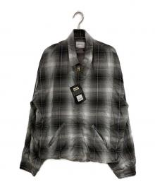 TOWN CRAFT（タウンクラフト）の古着「PRINTED LOOP COLLAR SHIRT」｜ブラック