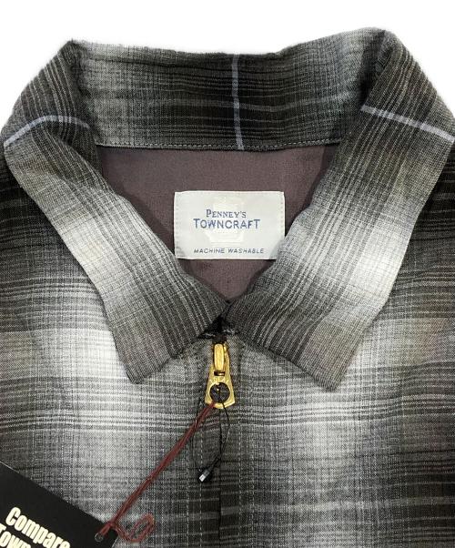TOWN CRAFT（タウンクラフト）TOWN CRAFT (タウンクラフト) PRINTED LOOP COLLAR SHIRT ブラック サイズ:SIZE Mの古着・服飾アイテム