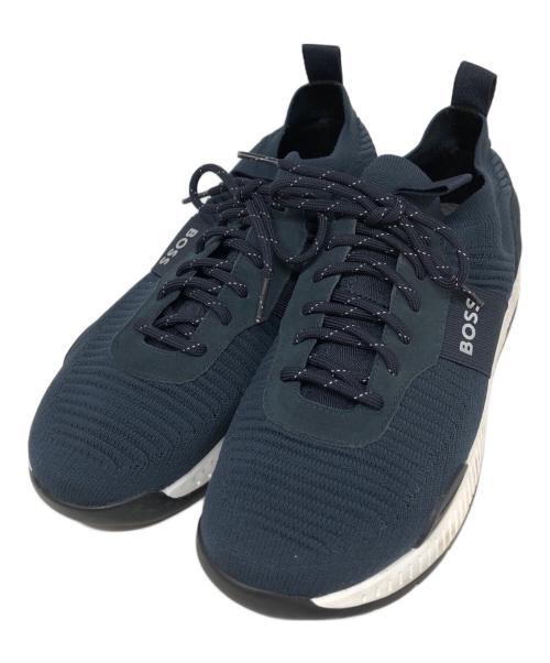 BOSS（ボス）BOSS (ボス) ニットスニーカー ネイビー サイズ:SIZE 42の古着・服飾アイテム