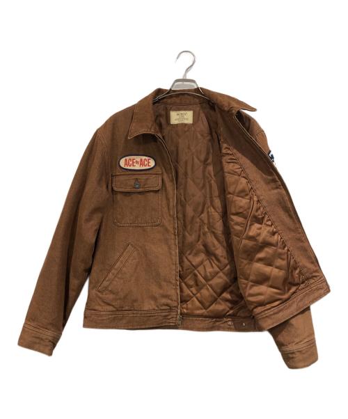 AVIREX（アヴィレックス）AVIREX (アヴィレックス) PEANUTS (ピーナッツ) WORK JACKET ワーク ジャケット ブラウン サイズ:Lの古着・服飾アイテム