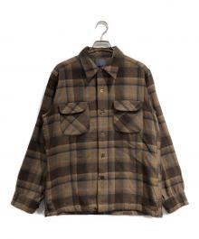 PENDLETON（ペンドルトン）の古着「70sウールチェックシャツ / ボードシャツ」｜ブラウン