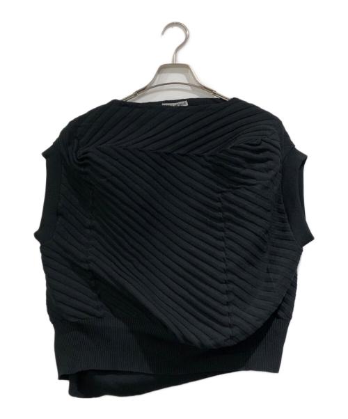 ISSEY MIYAKE（イッセイミヤケ）ISSEY MIYAKE (イッセイミヤケ) BOX KNIT ブラック サイズ:SIZE 2の古着・服飾アイテム
