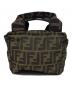 FENDI（フェンディ）の古着「ミニ ズッカ キャンバス ハンドバッグ」｜ベージュ×ブラック