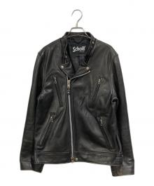 Schott（ショット）の古着「NEW DOUBLE BREST RIDERS  ダブルライダースジャケット」｜ブラック