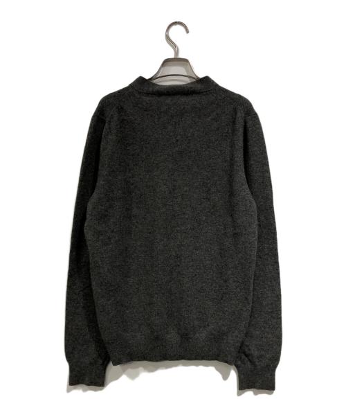 PLAY COMME des GARCONS（プレイコムデギャルソン）PLAY COMME des GARCONS (プレイコムデギャルソン) ハートワッペンウールニットカーディガン グレー サイズ:SIZE Mの古着・服飾アイテム