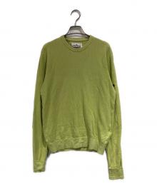 STONE ISLAND（ストーンアイランド）の古着「ワッペン 鹿の子 ニット セーター」｜黄緑