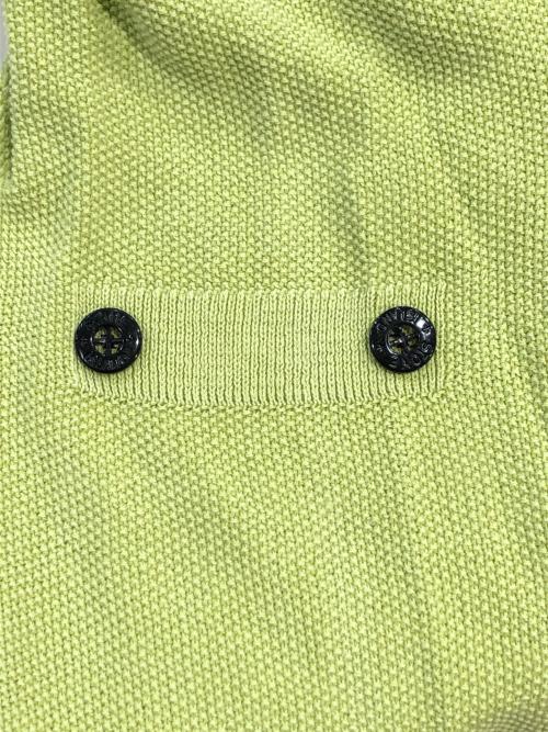 STONE ISLAND（ストーンアイランド）STONE ISLAND (ストーンアイランド) ワッペン 鹿の子 ニット セーター 黄緑 サイズ:SIZE Sの古着・服飾アイテム